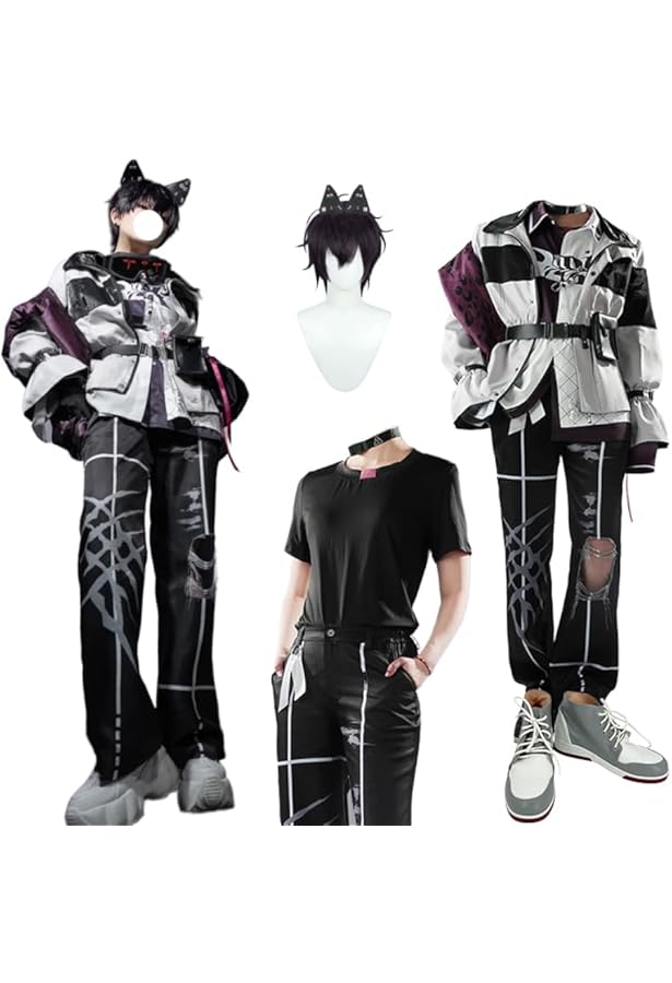 Amazon.co.jp: [楽コス]佐伯イッテツ コスプレ 衣装 髪飾り付き Vtuber